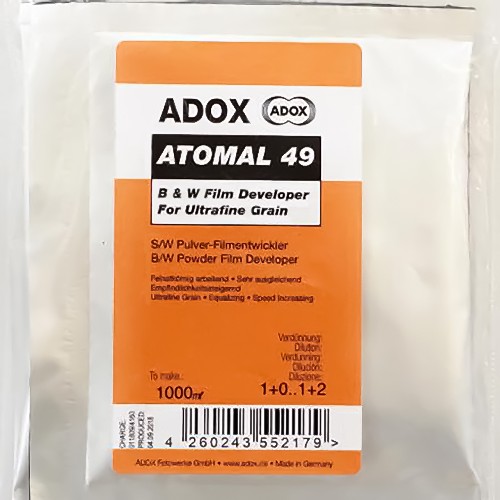 白黒フィルム現像用　アドックス・ADOX  ATOMAL49　粉末現像剤　1L用　1袋