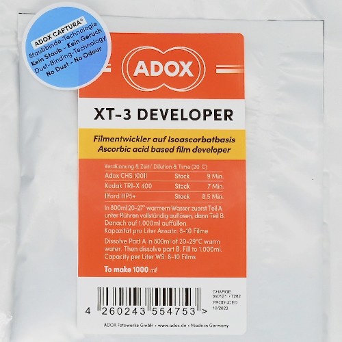 フィルム現像用　アドックス・ADOX　XT-3　粉末現像剤　1L用　1袋