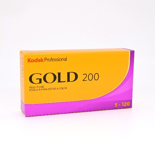 カラーネガフィルム　KODAK　GOLD200　ブローニー120サイズ　5本パック