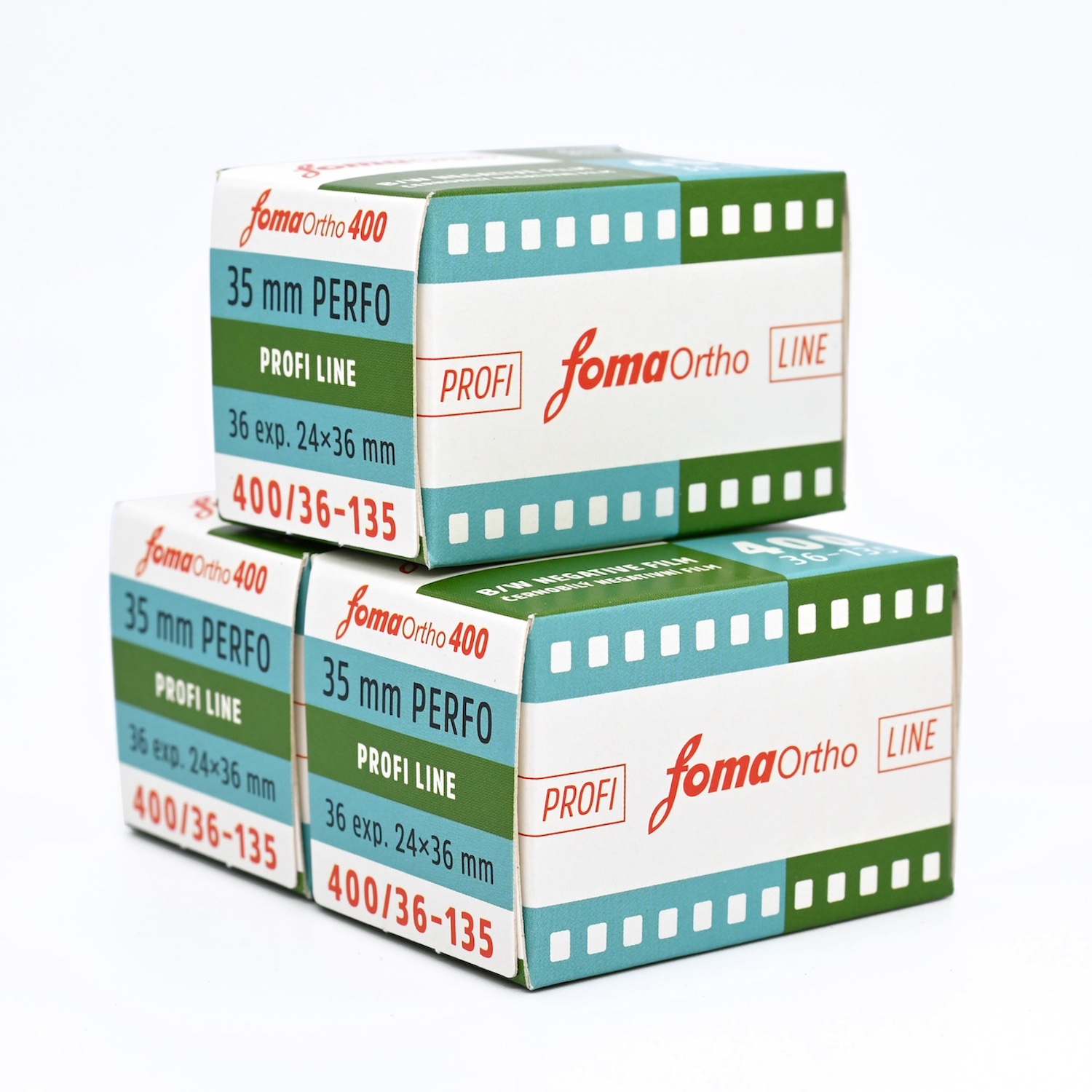 2026年4月期限　オルソマチック白黒フィルム　FOMA　ORTHO400　36枚撮り　3本組