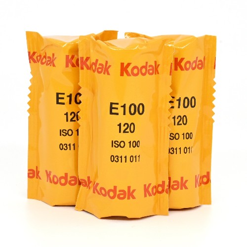 カラーリバーサルフィルム　KODAK　エクタクローム　E100　ブローニー120サイズ　3本組