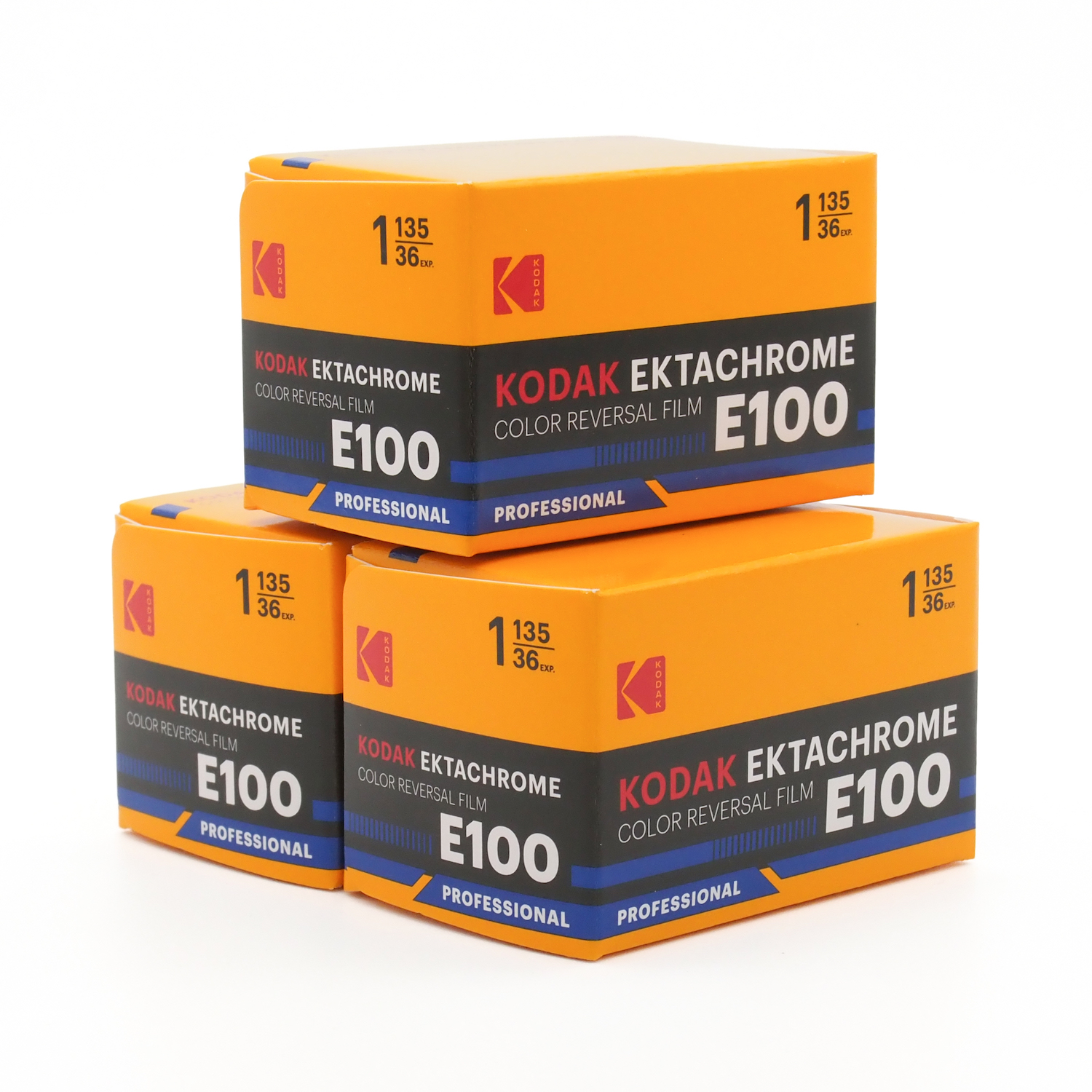 カラーリバーサルフィルム　EASTMAN KODAK　エクタクローム　E100　36枚撮り　3本組