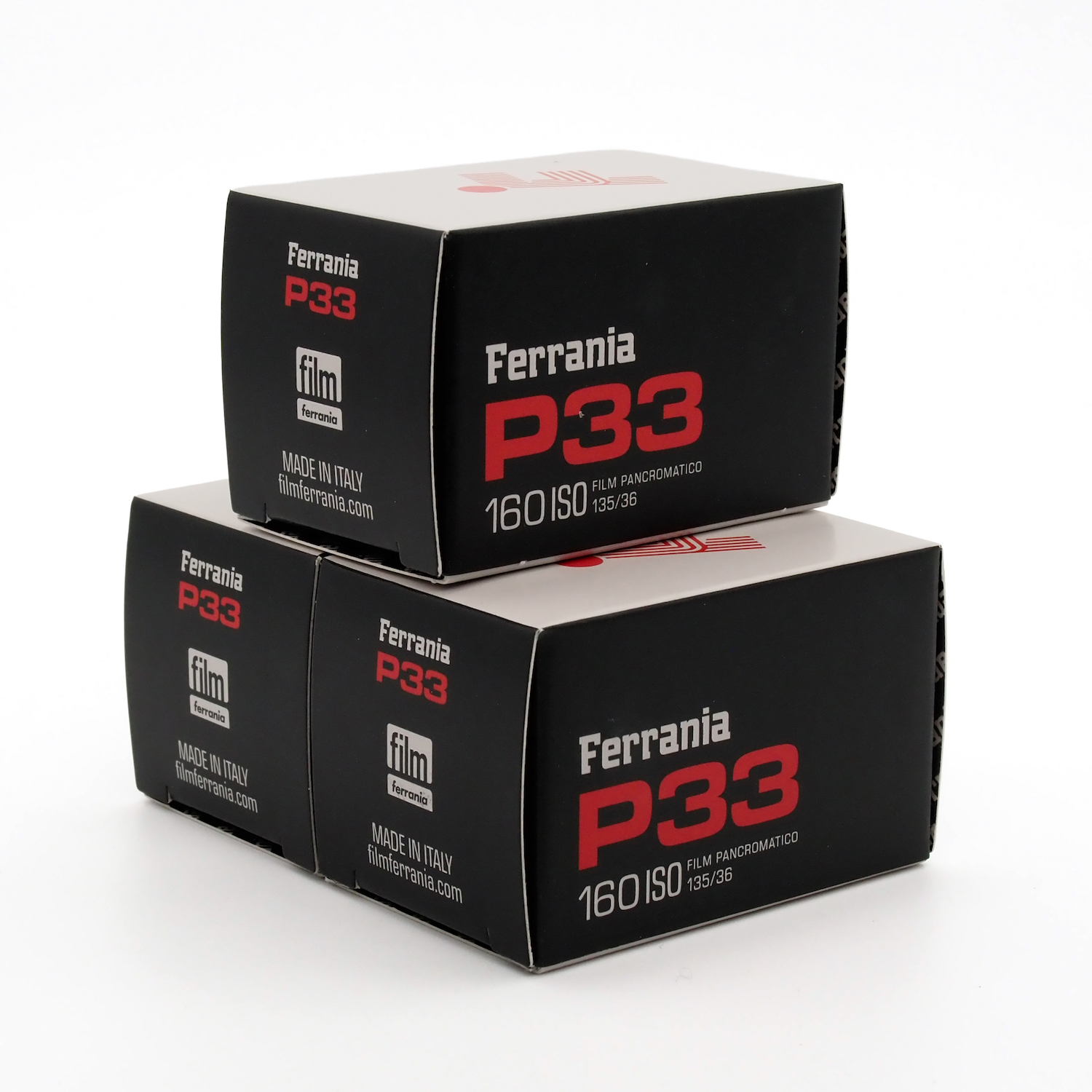 白黒フィルム　FERRANIA・フェラーニア　P33(ISO160)　36枚撮り　3本組