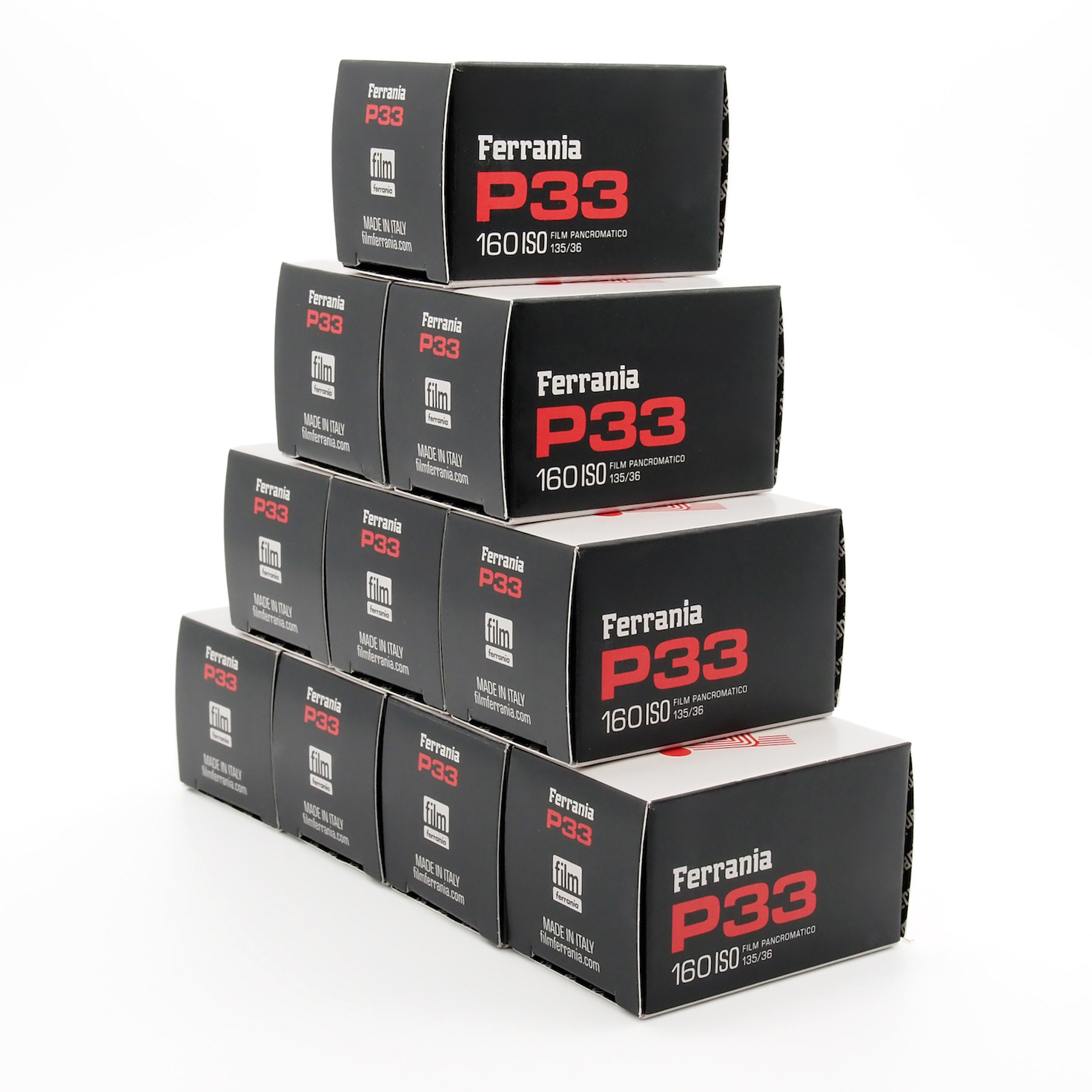 白黒フィルム　FERRANIA・フェラーニア　P33(ISO160)　36枚撮り　10本組