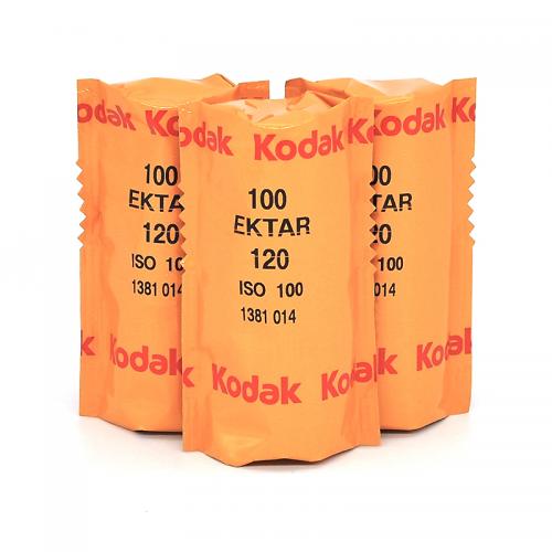 カラーネガフィルム KODAK EKTAR100・エクター100　ブローニー120サイズ　3本組