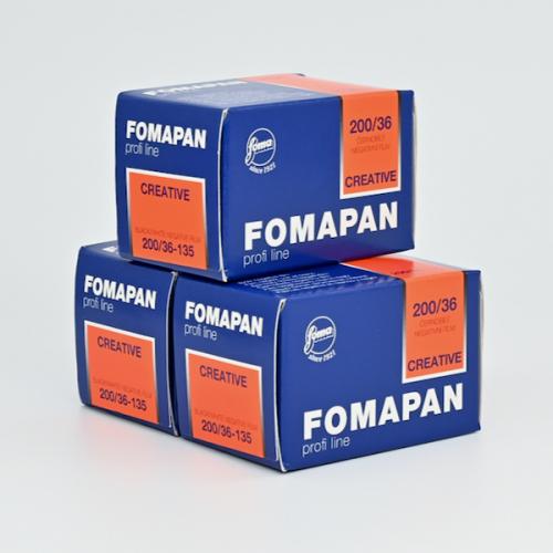 白黒フィルム　FOMA・フォマ　FOMAPAN200　36枚撮り　3本組