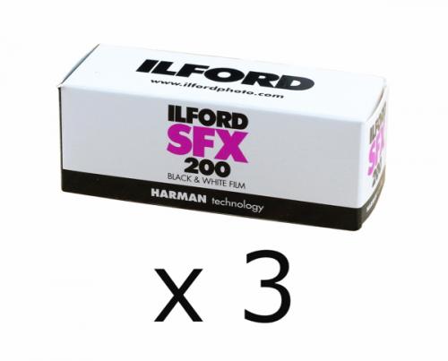 2024年1月期限　白黒フィルム　ILFORD　SFX200　ブローニー120サイズ　 3本組