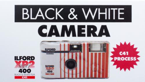 白黒フィルム使い切りカメラ　ILFORD　XP2 SUPER 400　27枚撮り
