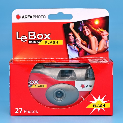 使い切りカメラ　AGFA　LeBox 400　27枚撮り　フラッシュ付き