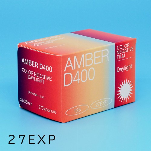 箱潰れ　カラーネガフィルム　AMBER・アンバー　D400　27枚撮り　1本
