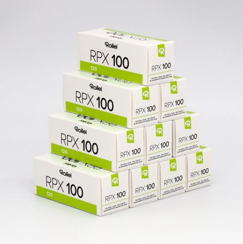 白黒フィルム ROLLEI　RPX100 ブローニー120サイズ 10本組