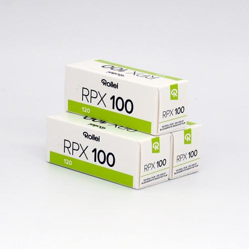 白黒フィルム　ROLLEI　RPX100　ブローニー120サイズ　3本組