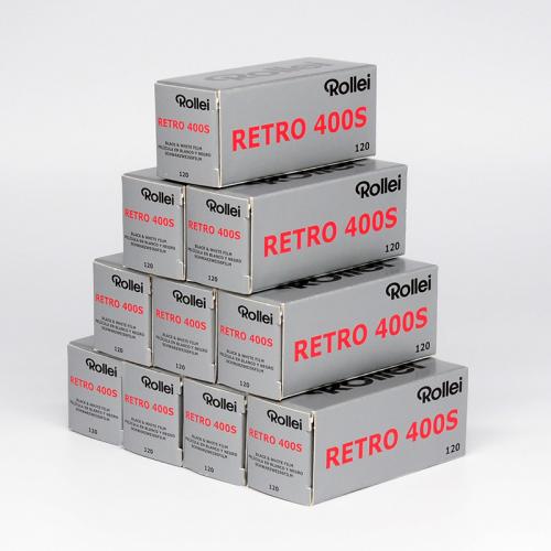白黒フィルム　ROLLEI　RETRO400S　ブローニー120サイズ　10本組