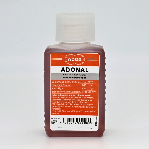 白黒フィルム現像液　ADOX RODINAL / ADONAL 　現像液(ロジナール現像液)　100ml   1本