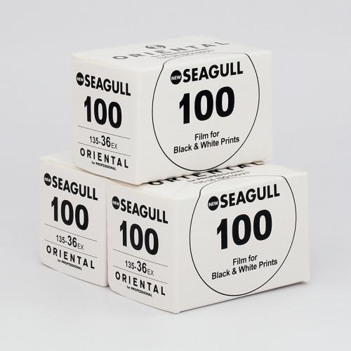 白黒フィルム　ORIENTAL・オリエンタル　NEW SEAGULL100　36枚撮り　3本組