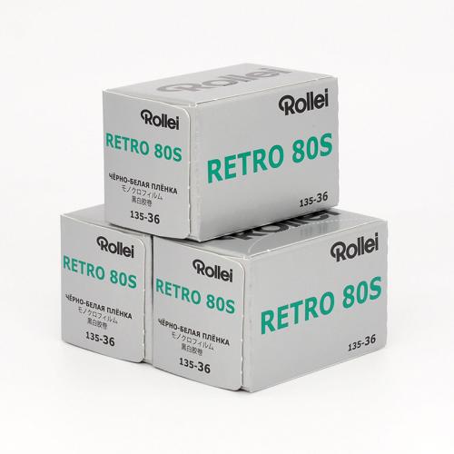 白黒フィルム　ROLLEI　RETRO80S　36枚撮り　3本組