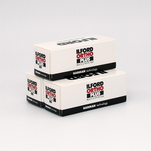2025年10月期限　白黒フィルム　ILFORD　ORTHO PLUS 80　ブローニー120サイズ　3本組