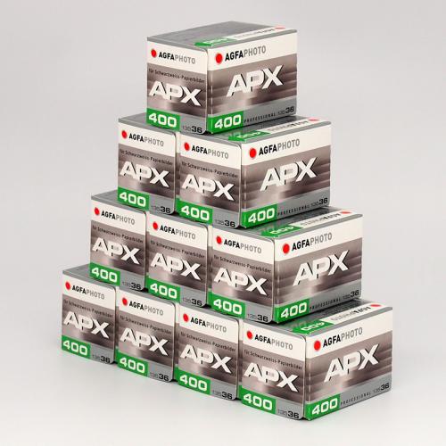 白黒フィルム　AGFA　APX400 NEW　36枚撮り　10本組