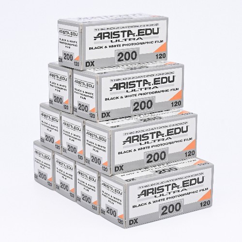 白黒フィルム　ARISTA・アリスタ　EDU ULTRA200　ブローニー120サイズ　10本組
