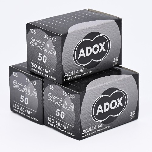 白黒ポジフィルム　ADOX・アドックス　SCALA50　36枚撮り　3本組