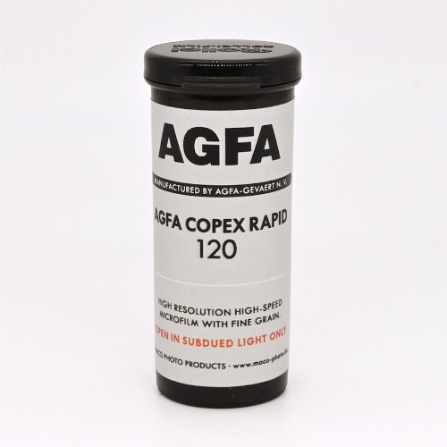 高解像度白黒フィルム　AGFA　COPEX RAPID(ISO50)　ブローニー120サイズ　1本