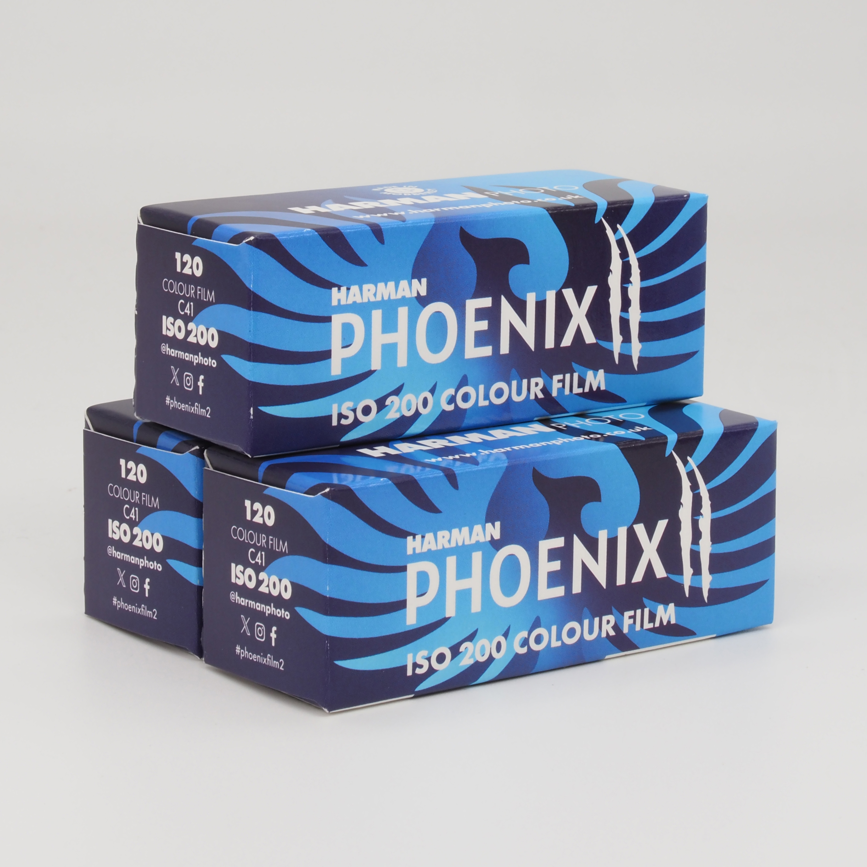 カラーネガフィルム　HARMAN・ハーマン　PHOENIX200 Ⅱ　ブローニー120サイズ　3本組