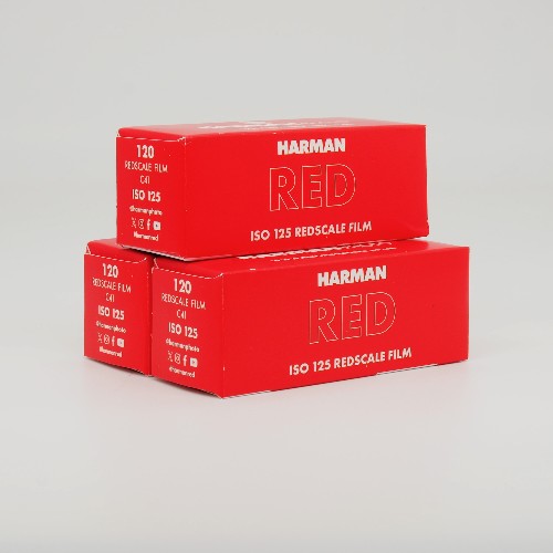 レッドスケールフィルム　HARMAN RED125　ブローニー120サイズ　3本組み