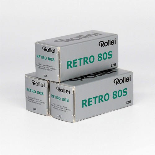 2026年2月期限　白黒フィルム　ROLLEI　RETRO80S　ブローニー120サイズ　3本組