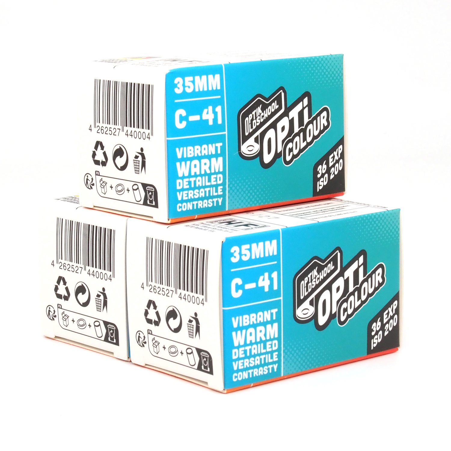 カラーネガフィルム　OPTIK OS・オプティク　OPTICOLOUR200　36枚撮り　3本組