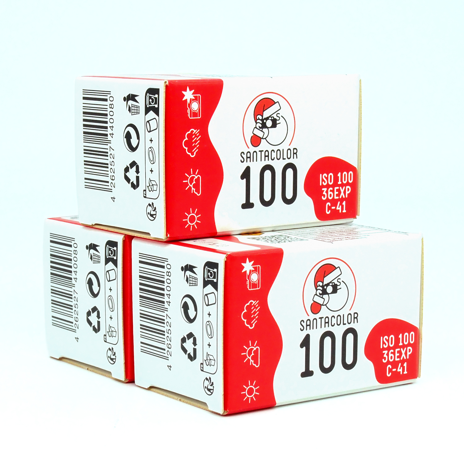 カラーネガフィルム　SANTAFILM・サンタフィルム　SANTACOLOR100　36枚撮り　3本組