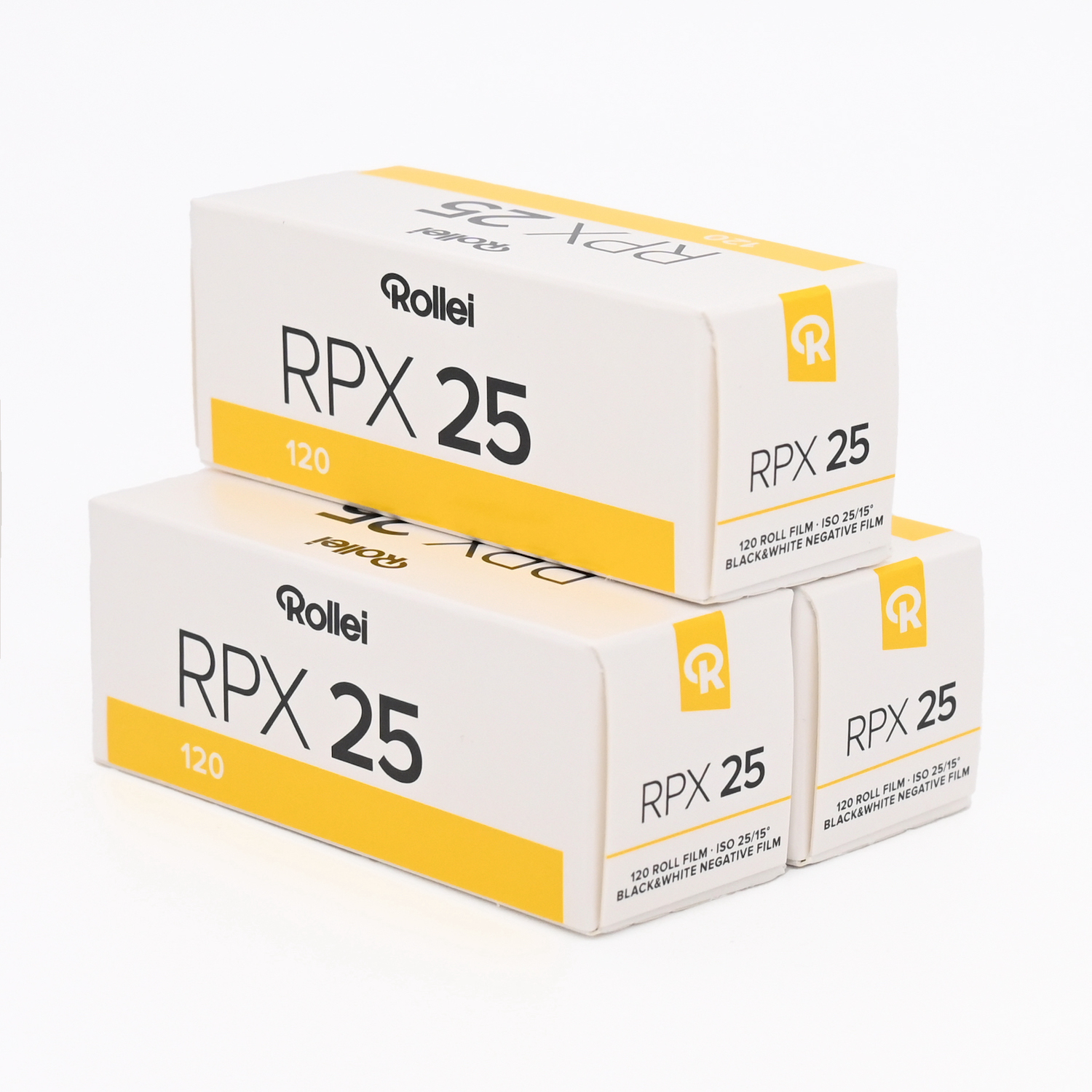 2026年2月期限　白黒フィルム　ROLLEI　RPX25　ブローニー120サイズ　3本組