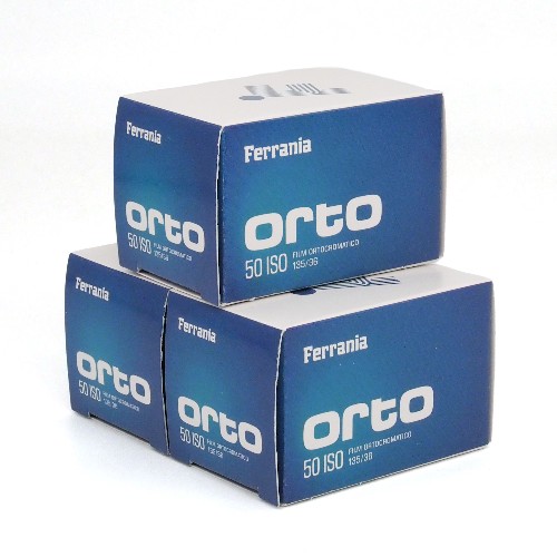 白黒フィルム　FERRANIA・フェラーニア　ORTO50　36枚撮り　3本組